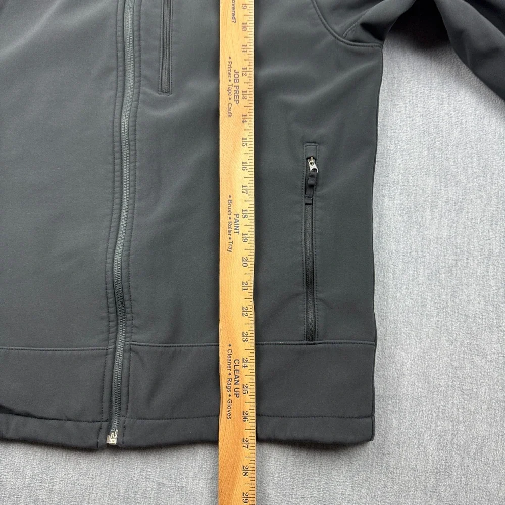 The North Face Jacket Men Medium Black Apex Windwall Fleece Lined Softshell FLAW